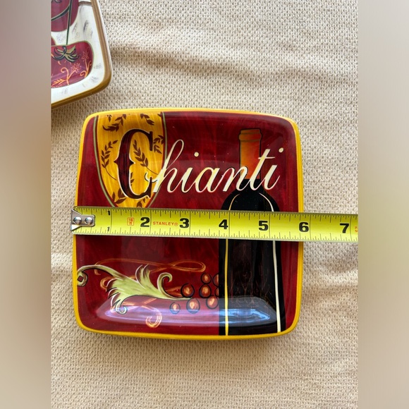 2 Pier 1 Imports 6x6” Cucina  square plates “Antipasto” & “Chianti” - Picture 5 of 8